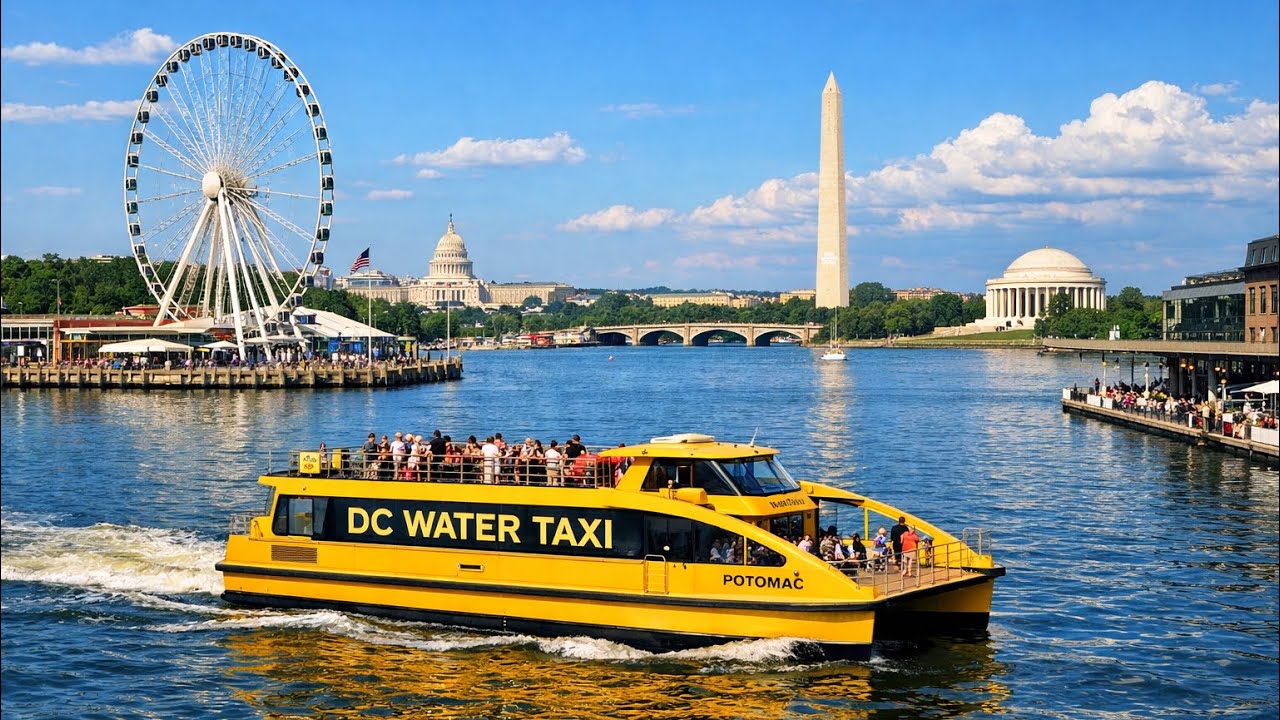 DC’s Hidden Travel Hack? Taking the Water Taxi to Alexandria & National Harbor! 🚤