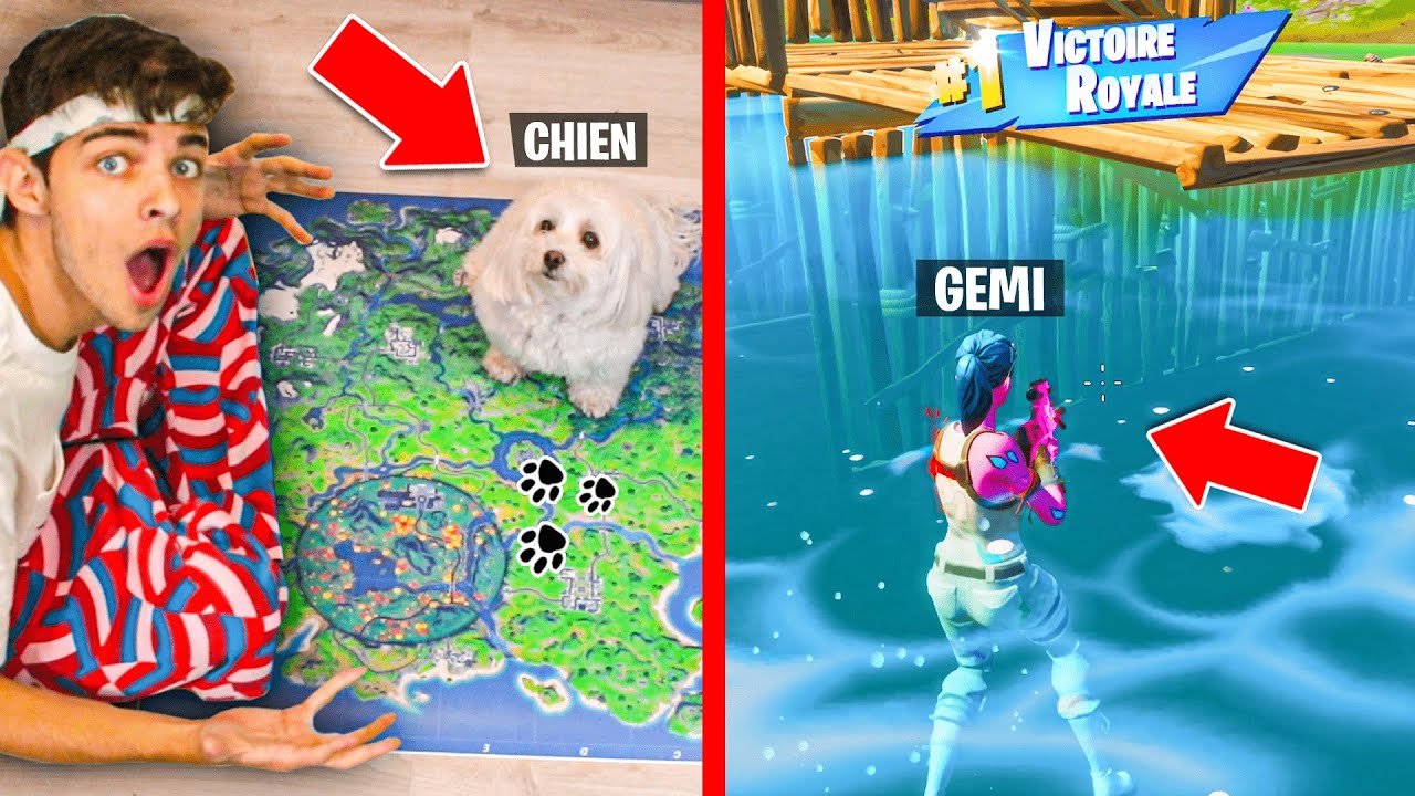 Mon CHIEN choisit mon SPAWN sur FORTNITE !! (oui, mon chien😂)
