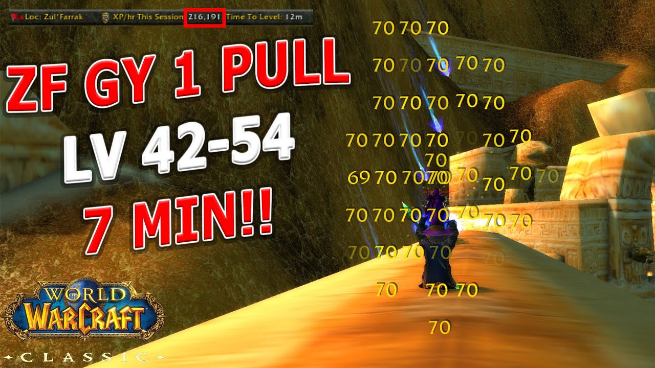 WoW Classic - Level 42+ Mage 1 Pull ZF in 7 Minutes! 150k+ xp/hr and 40+ g/hr!!