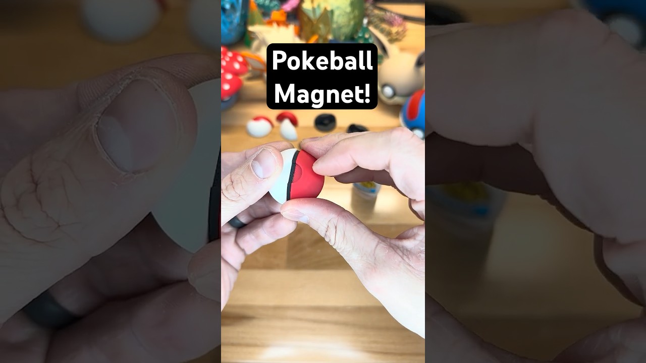 3D Printing a Pok&eacute; Ball Magnet! 🔴⚪️ #pokemon #3dprint