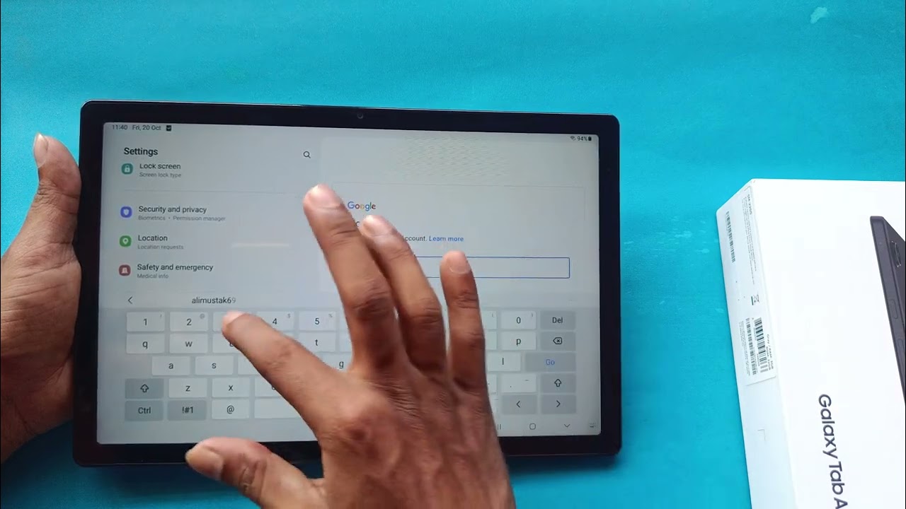 Samsung tab a9 Gmail account signin kaise kare, how to sign in Google account in Samsung tab a9