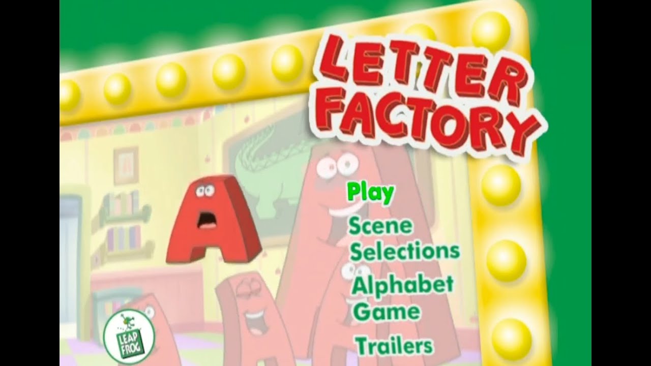Leapfrog: Letter Factory dvd menu and previews