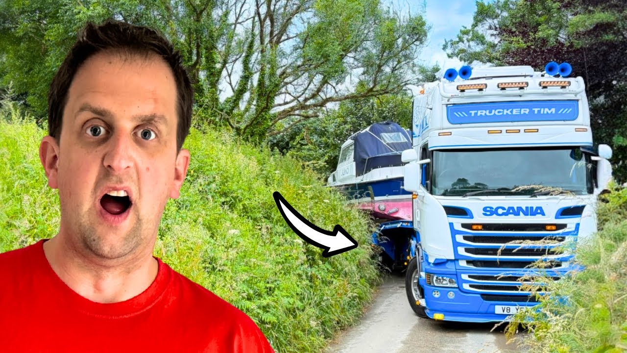 I GOT STUCK DOWN A CORNISH LANE | *TOWED OUT* | #truckertim