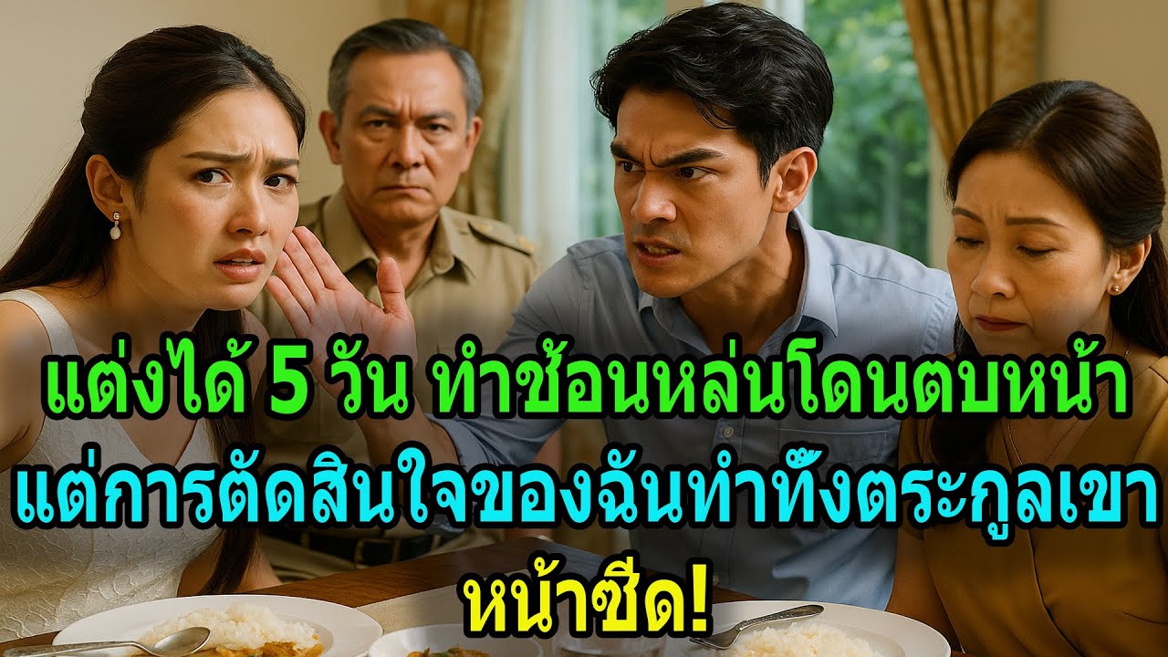 แต่งได้ 5 วัน ทำช้อนหล่นโดนตบหน้า แต่การตัดสินใจของฉันทำทั้งตระกูลเขาหน้าซีด!