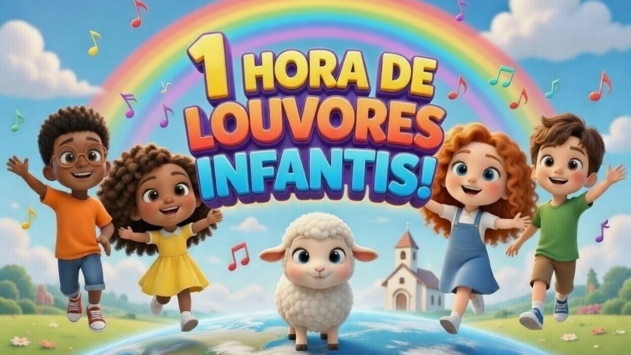 1 HORA DE LOUVORES INFANTIS ANIMADOS 🎉🙏 | Música Gospel para Crianças | Amadinhos do Pai