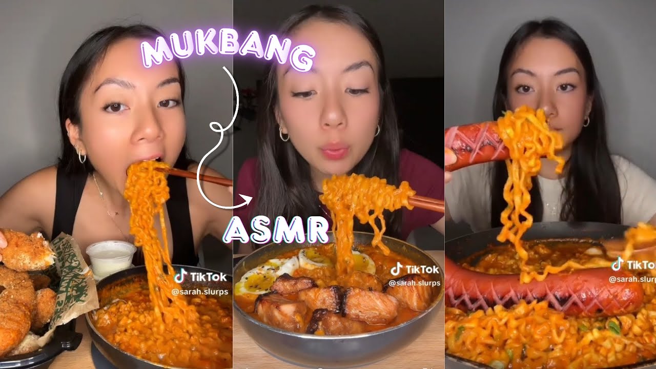 ASMR SPICY MUKBANG 🤤🔥🔥 || Tiktok Compilation By @sarah.slurps