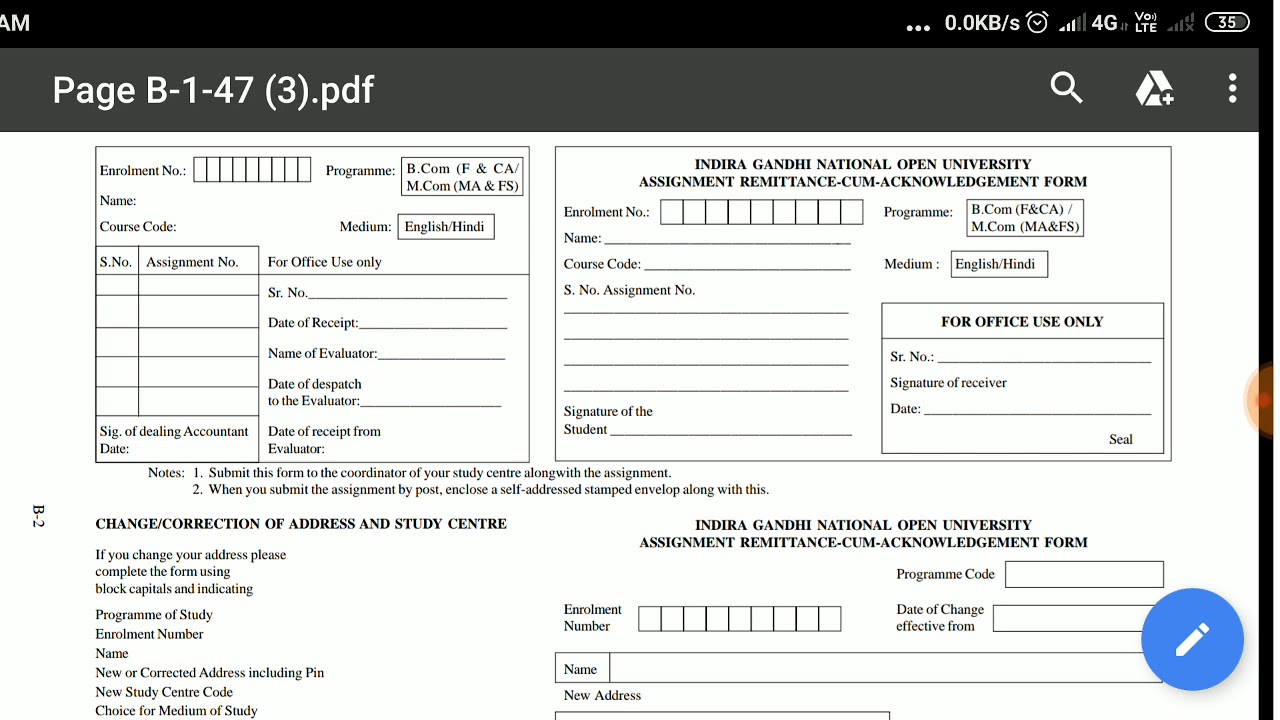 IGNOU ASSIGNMENT SLIP DOWNLOAD करे DIRECT