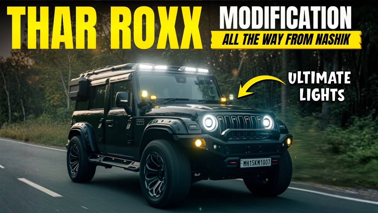 Thar Roxx ultimate modification | beast lights setup | all the way from Nashik🔥
