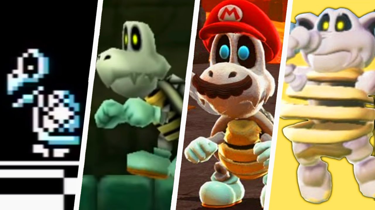 Evolution of Dry Bones Variants in Super Mario Games (1988 - 2024)