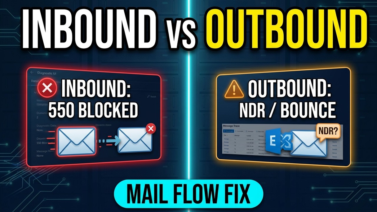 How to Troubleshoot Exchange Online Inbound & Outbound Mail Flow | NDR | M365 Admin & Support Hub