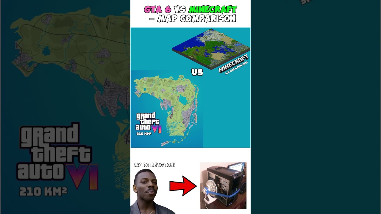 GTA 6 vs Minecraft &ndash; Map Comparison