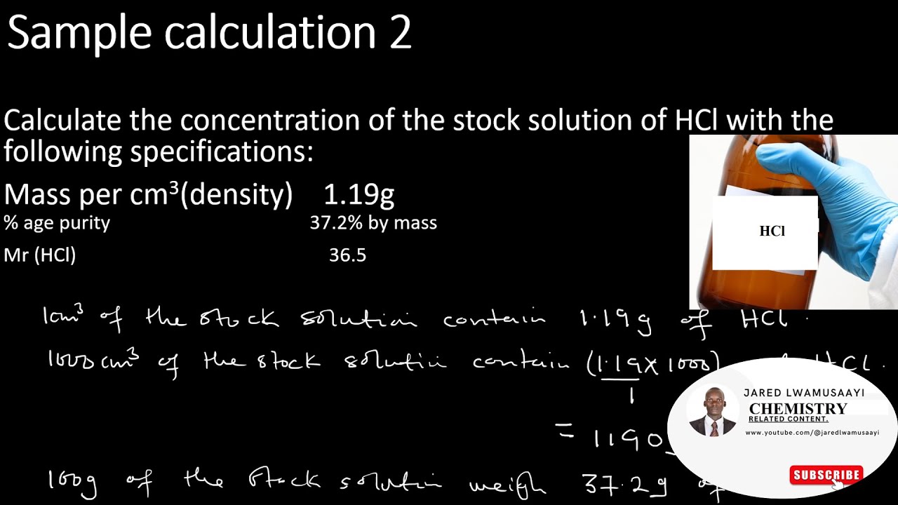 How To Determine the Concentration of a stock acid solution
