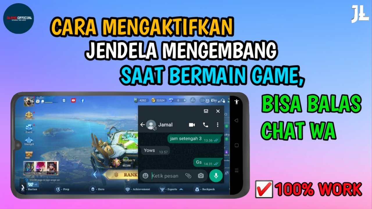 Cara Mengaktifkan Jendela Mengambang Saat Bermain Game, Bisa Balas Chat Wa Di Semua Hp || 100% WORK