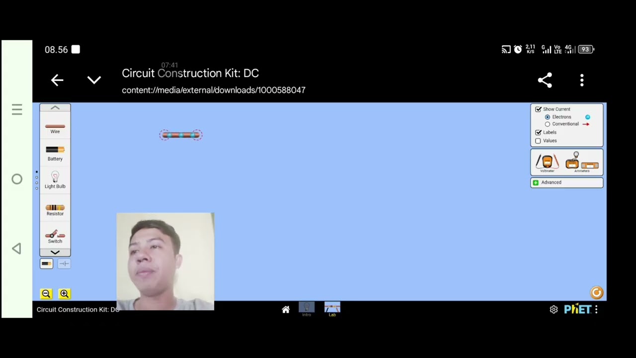  Video tutorial membuat Rangkaian Listrik AC dan DC menggunakan simulator Website Phet.Colorado2. 