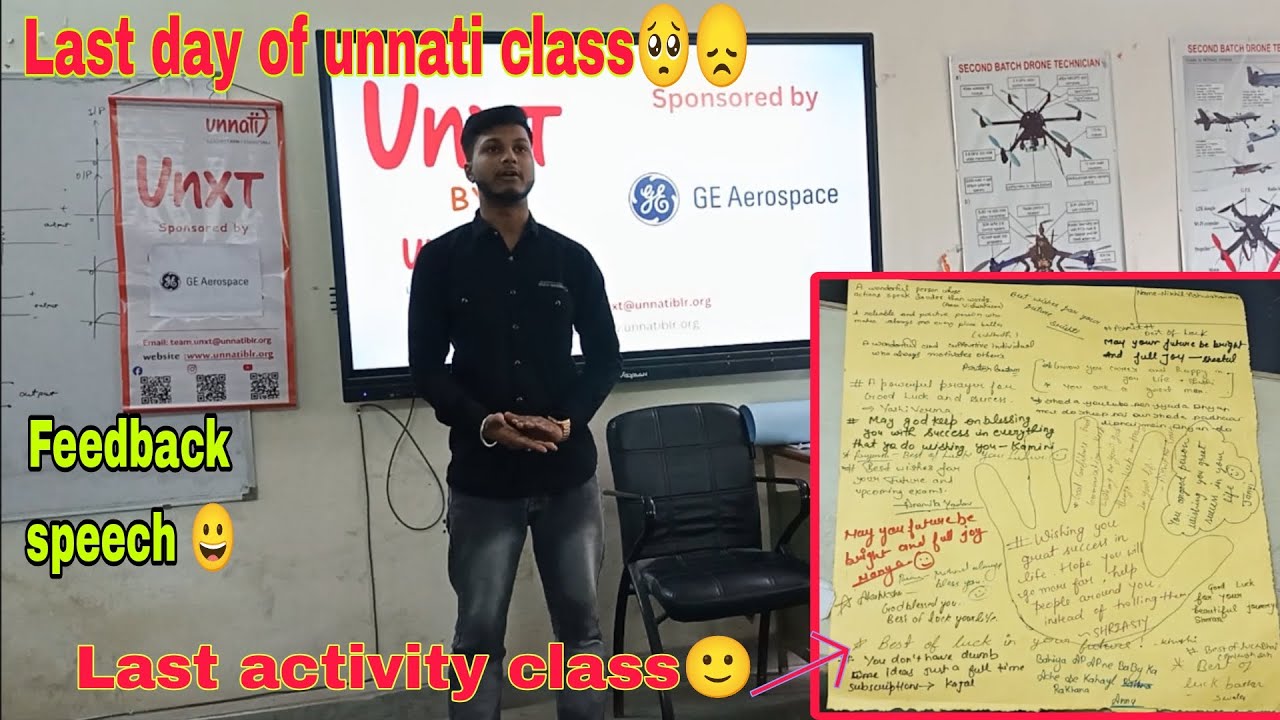 Unnati Class Ka Last Day🥺 + Feedback Speech and last activity 😞