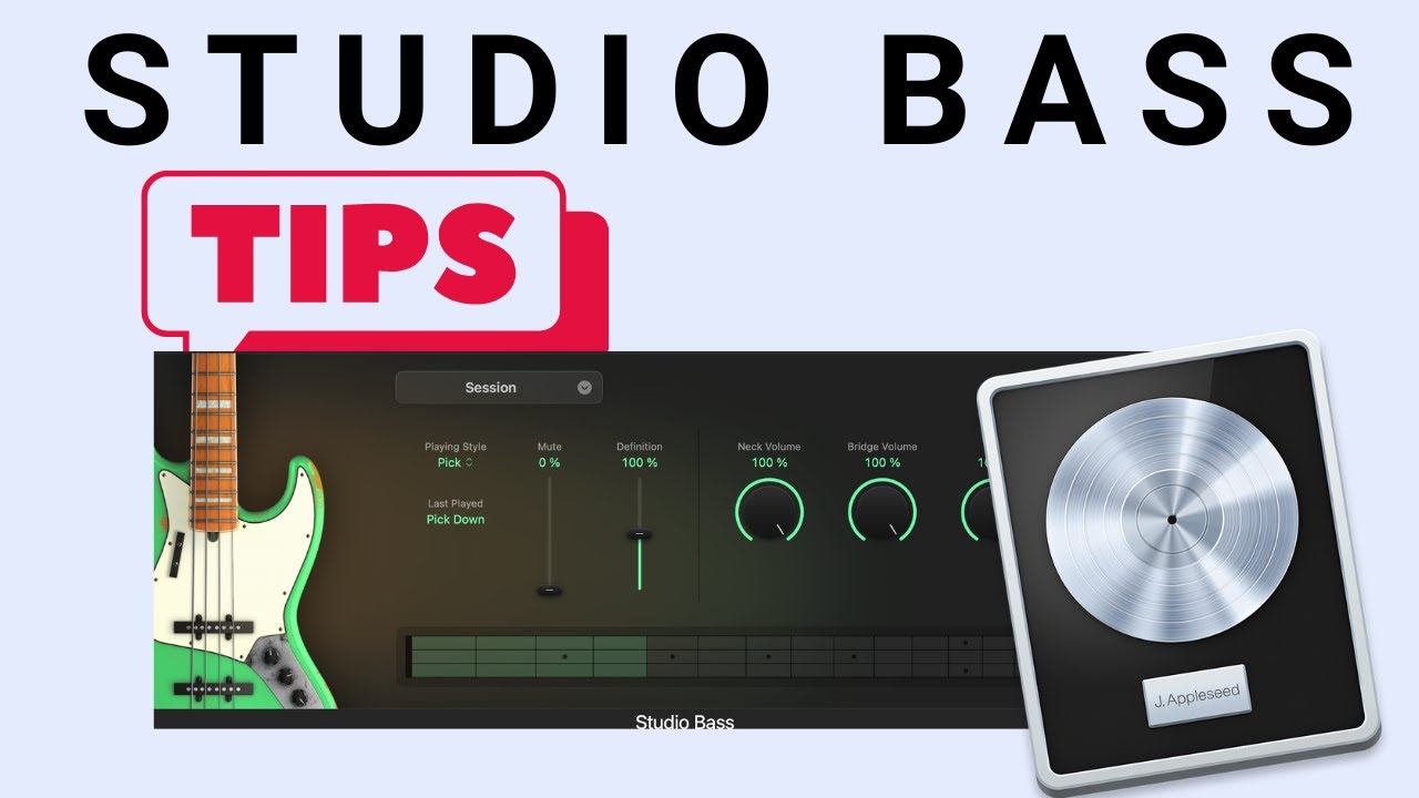 Добавление слайдов, гармоник и других инструментов вручную в Logic Pro 11 Bass Studio | Наборы ар...