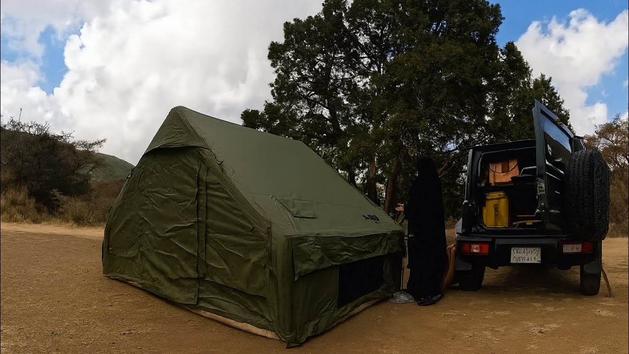 رحله في الطبيعة وتجربة دفاية الغاز في الخيمه الجديده 🏕️