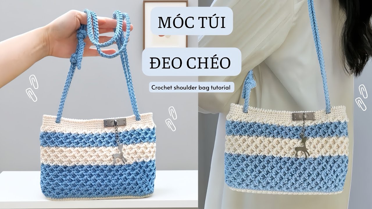 Bài 516: Crochet handbag | Móc túi đeo | túi xách | túi đựng điện thoại | Bi Do Handmade