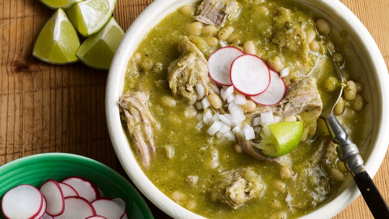 Pati Jinich - Mole Verde with Pork & White Beans