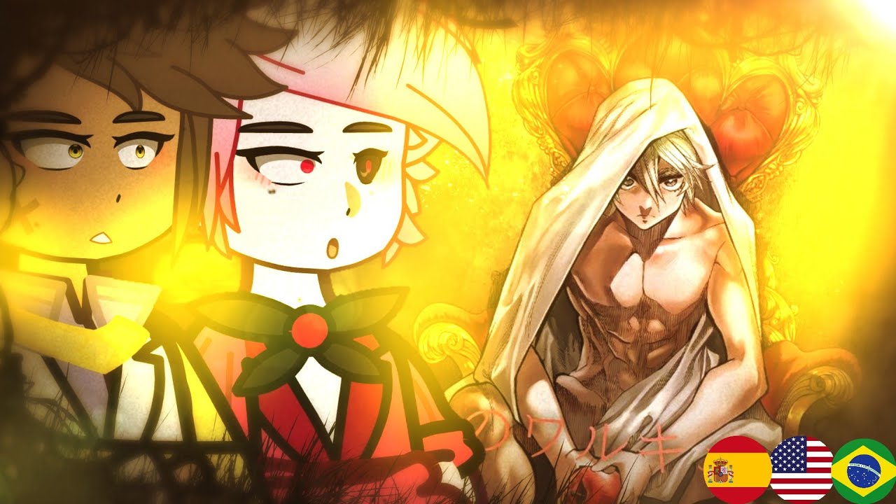 🇺🇸/🇪🇸/🇧🇷 Hazbin Hotel React to Adam (Shuumatsu no Valkyrie) &ndash; Gacha React