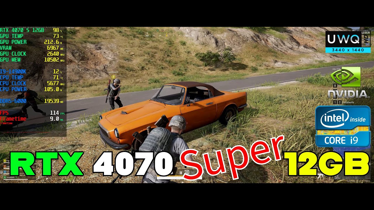 PUBG | RTX 4070 Super 12GB | i9-14900K | UWQHD | Ultra Settings