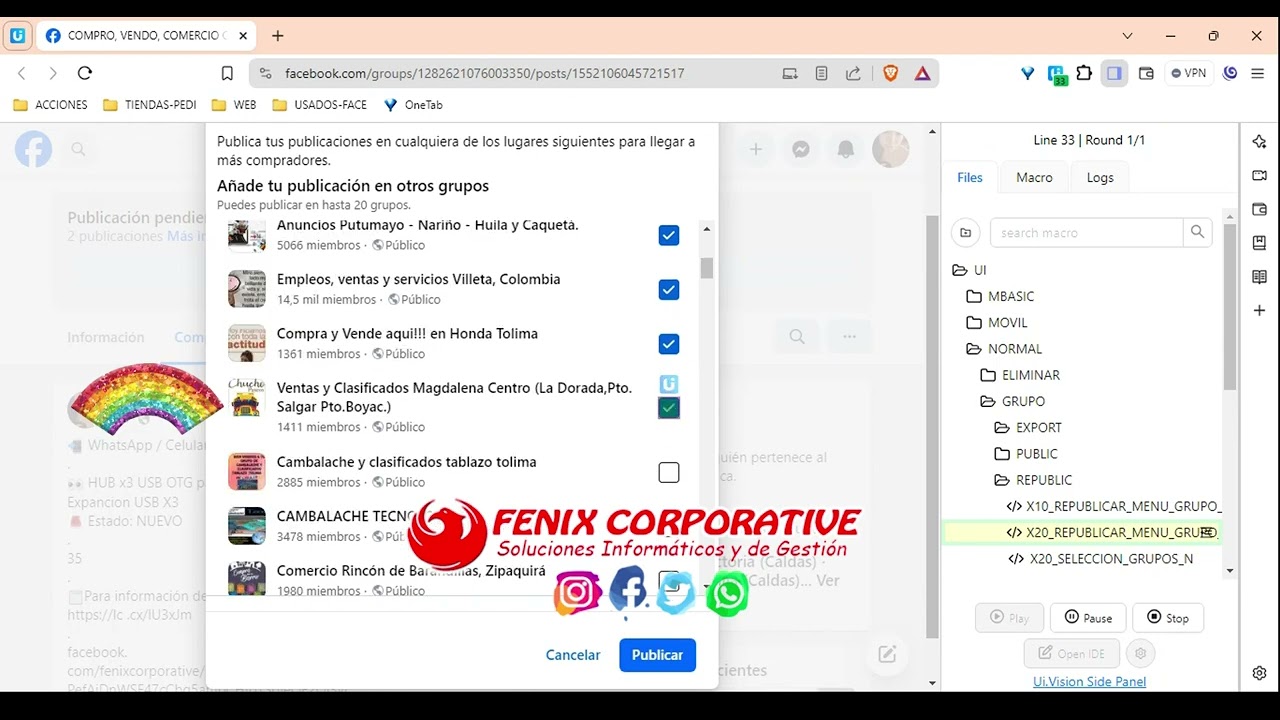 Auto publicador de grupos en Facebook, bot auto FB