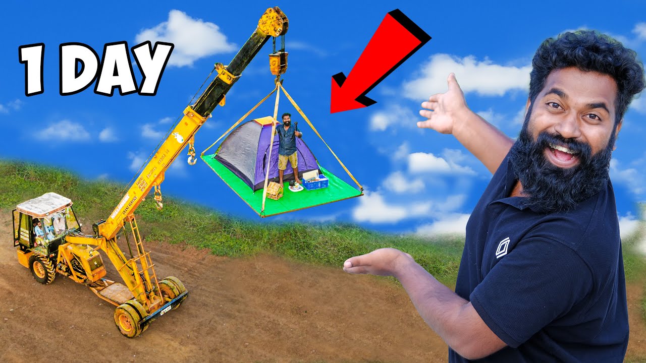 Camping On Air | Camping On Crane Handle | ക്രയിൻ കയ്യിൽ ആകാശത്ത് | M4 Tech |