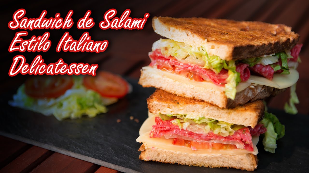 Sandwich de Salami Estilo Italiano Delicatessen