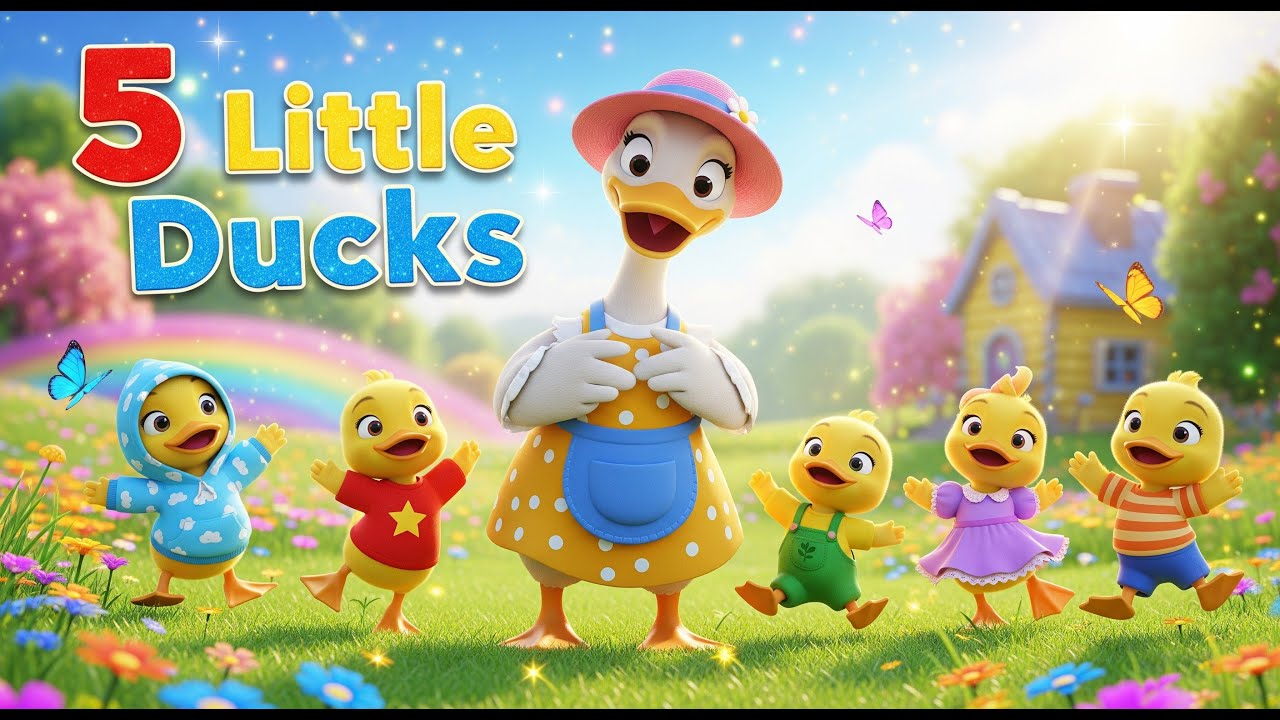 Five Little Ducks | Super Simple Songs | Kids Song | Giggle Gummy | Nursery Rhymes