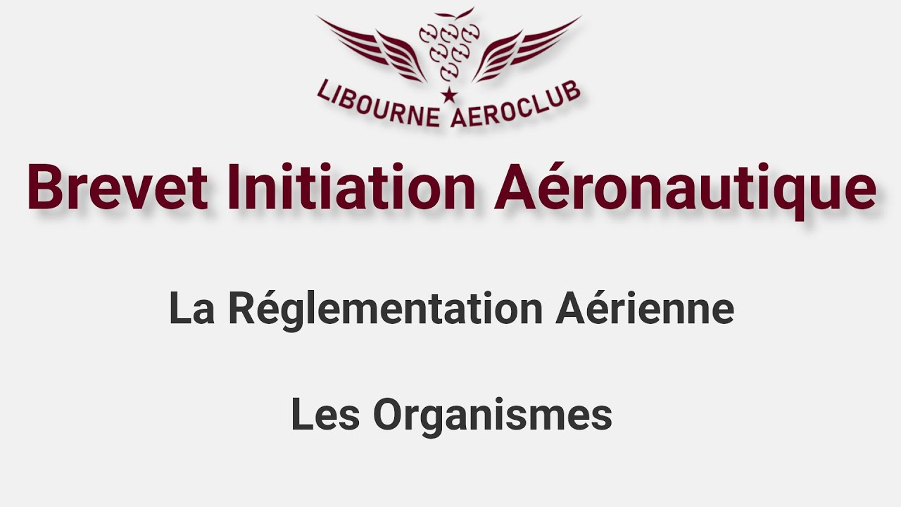 BIA - Réglementation aérienne #1 - Les Organismes