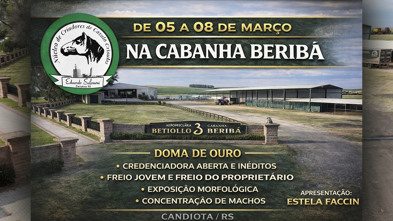🔴AO VIVO | 9ª Credenciadora ao Freio de Ouro, Freio Jovem e Proprieário | Cabanha Beribá Candiota/RS