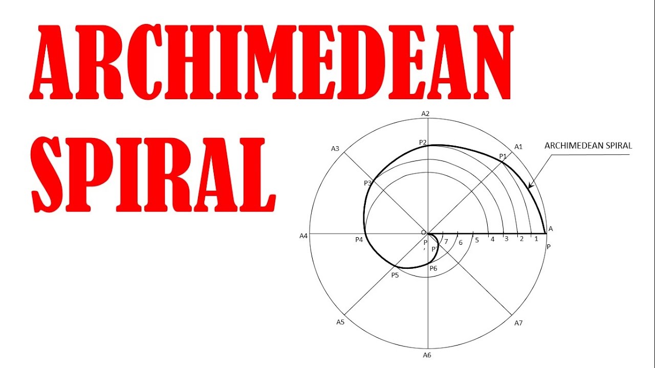 How to draw Archimedean spiral #engineeringdrawing #curves #manojsonawane