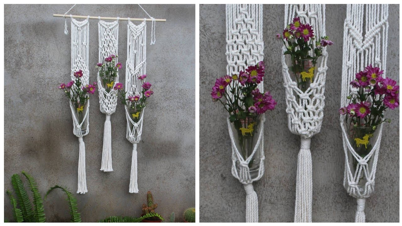 Day 14 - Macramé Plant Hanger 30 days Challenge - DIY Tutorial for beginner by TNARTNCRAFTS