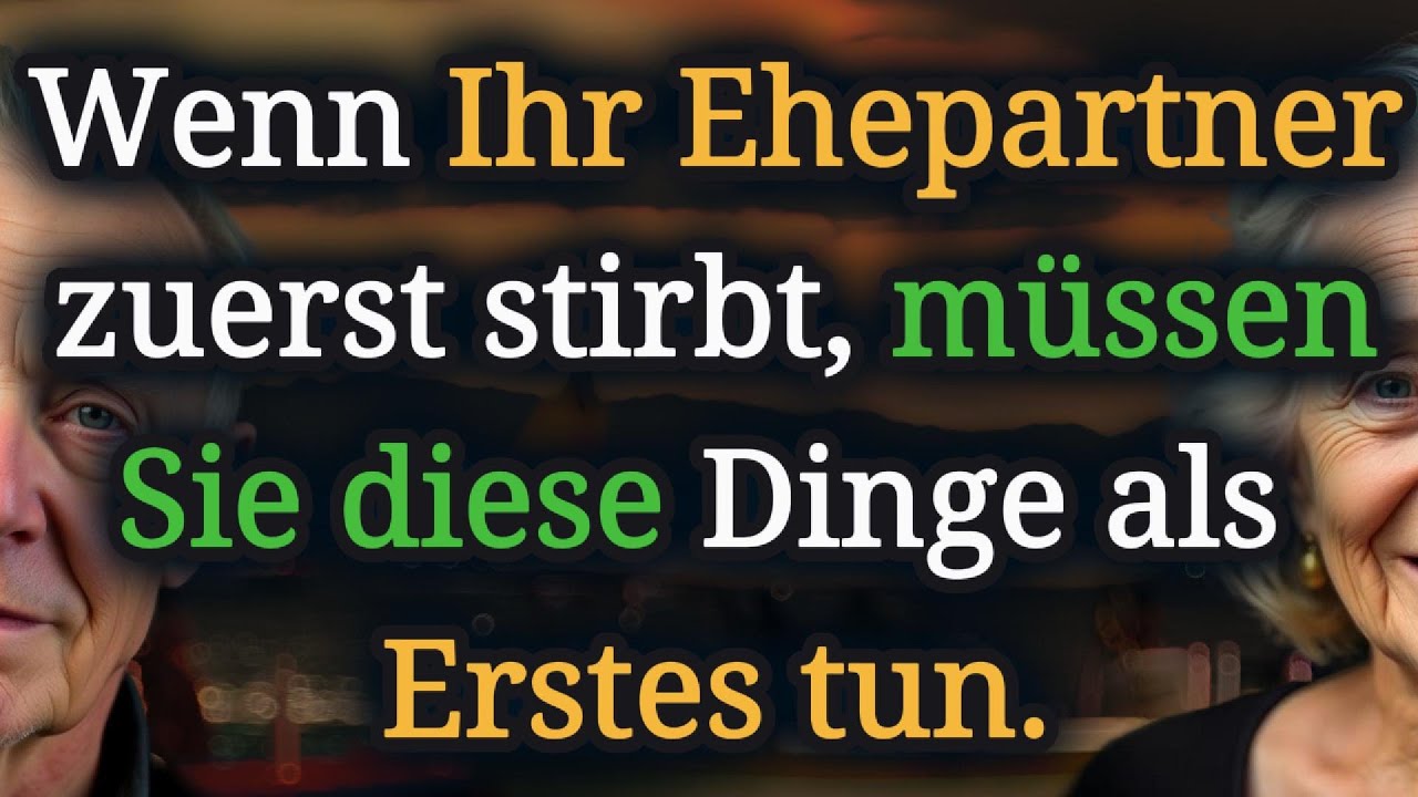 ❗ Wenn Ihr Partner stirbt: 6 Dinge, die jeder Senior tun muss, um weiterzuleben.