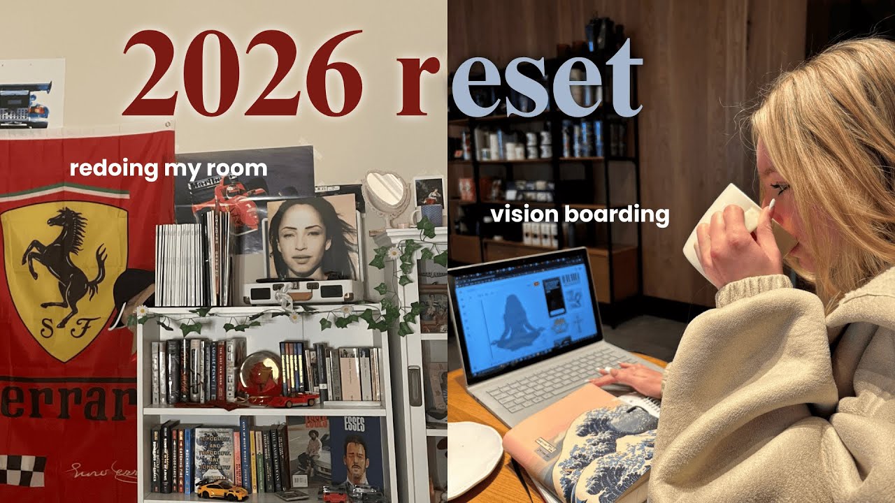resetting for 2026 || redoing room, vision boarding