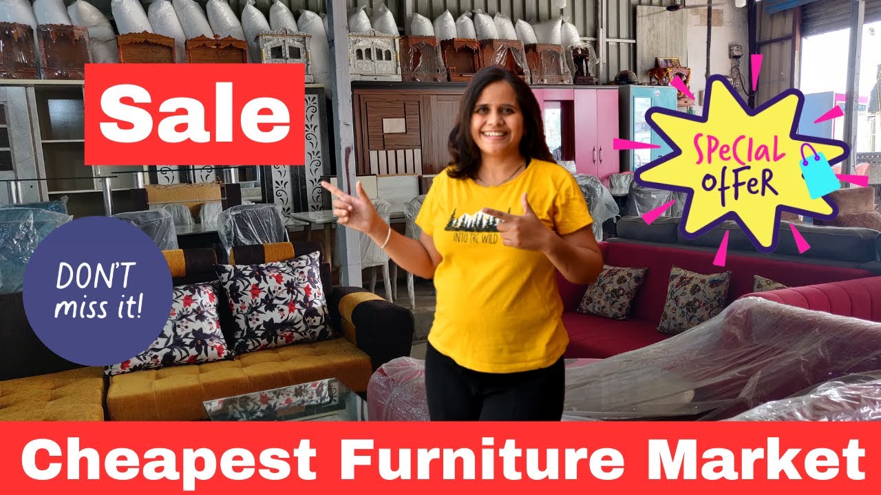 CHEAPEST FURNITURE MARKET IN PUNE | Bed, sofa, office chair, | sofa market in Pune | Home furniture