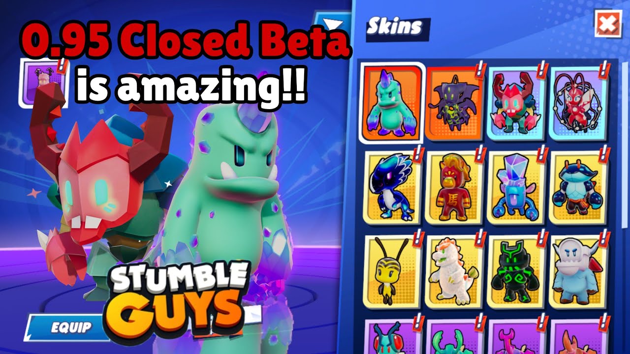 0.95 CLOSED BETA STUMBLE WARDROBE IN STUMBLE GUYS!