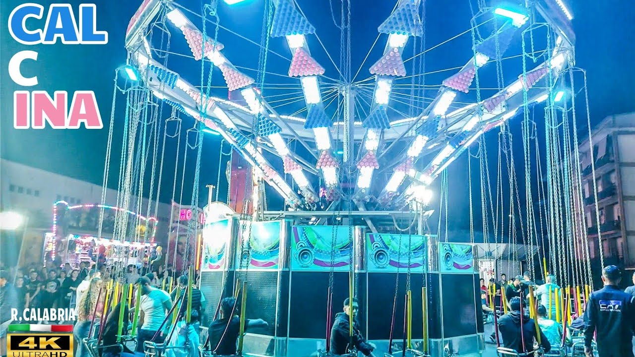 CALCINCULO Rides - Giostre 2024 🇮🇹 Reggio Calabria Lunapark 4K