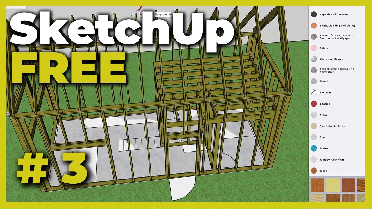 #3 Projektowanie MAŁEGO Domu Szkieletowego w SketchUp FREE