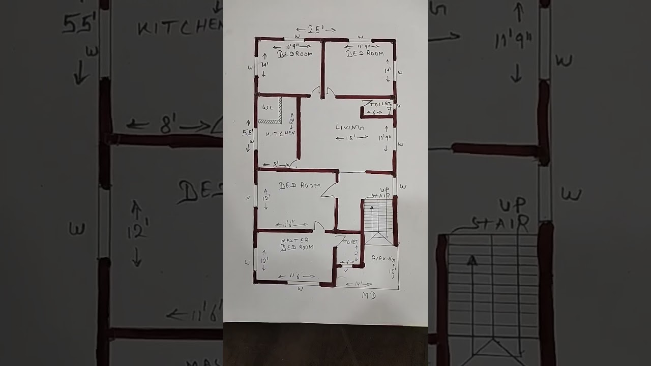 25&times;55 HOUSE PLAN DESIGN|| 4BHK HOUSE PLAN|| 25&times;55 GHAR KA NAKSHA|| GROUND FLOOR PLAN