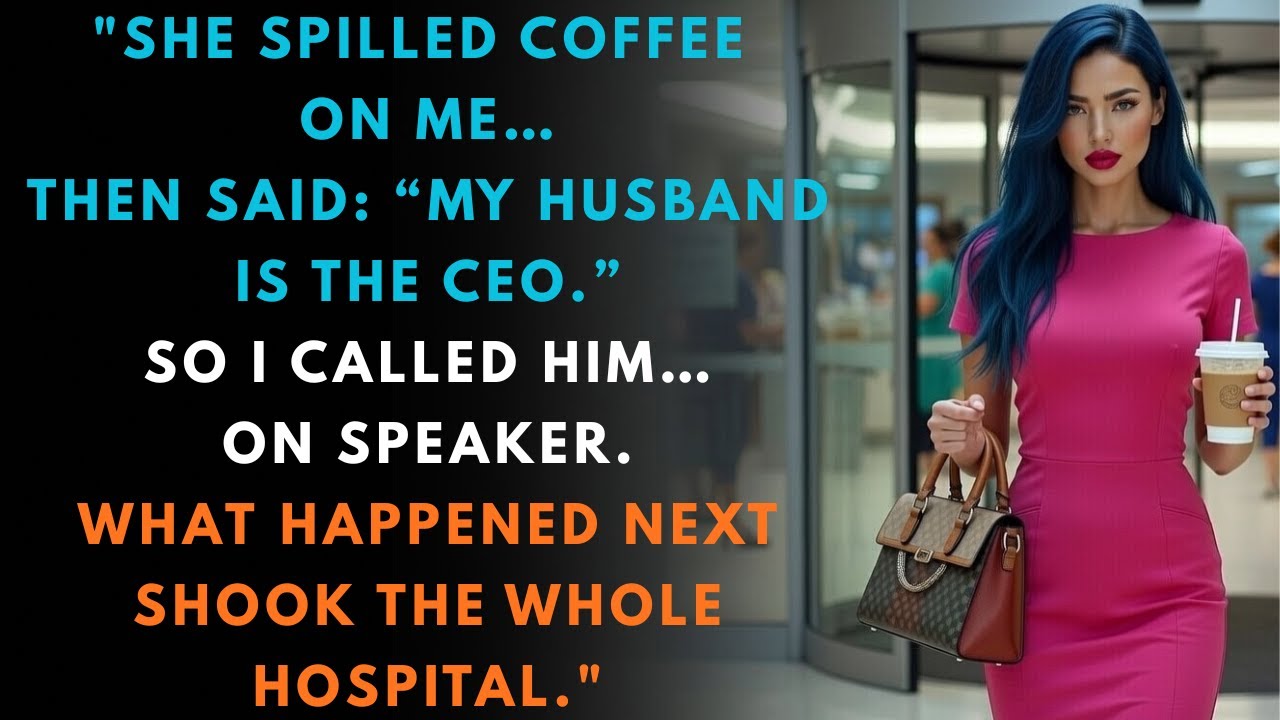 She SpilledCoffee on Me—and Bragged Her Husband Was the Hospital CEO… So I Called Mine