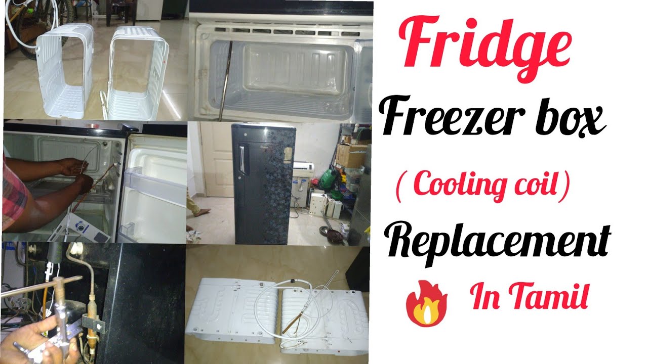 how to change fridge freezer box/refrigerator repair/fridge cooling coil/condenser coil service