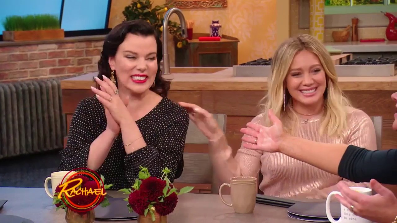 Hilary Duff, Nico Tortorella, Debi Mazar on Rachael Ray Show - October 2016