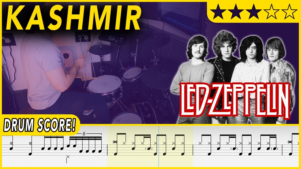 Kashmir - Led Zeppelin | DRUM SCORE Sheet Music | #473 DRUMSCRIBE