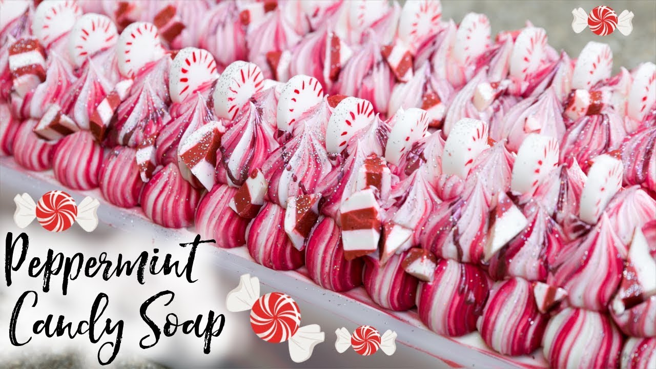 Peppermint Candy Soap + 10 Layer Embed Loaf | #12DaysofSoapmas