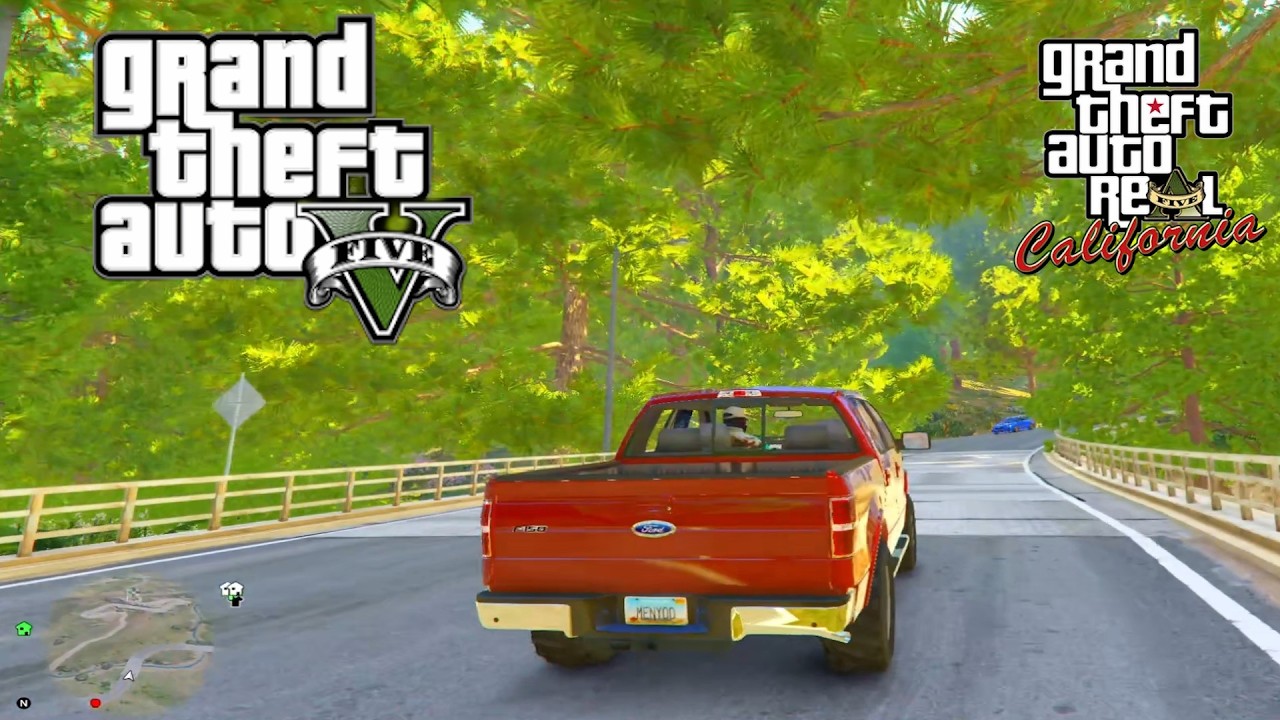 MY FAVORITE CAR MODS IN GTA V 5REAL California & San Andreas Forest Vegatation