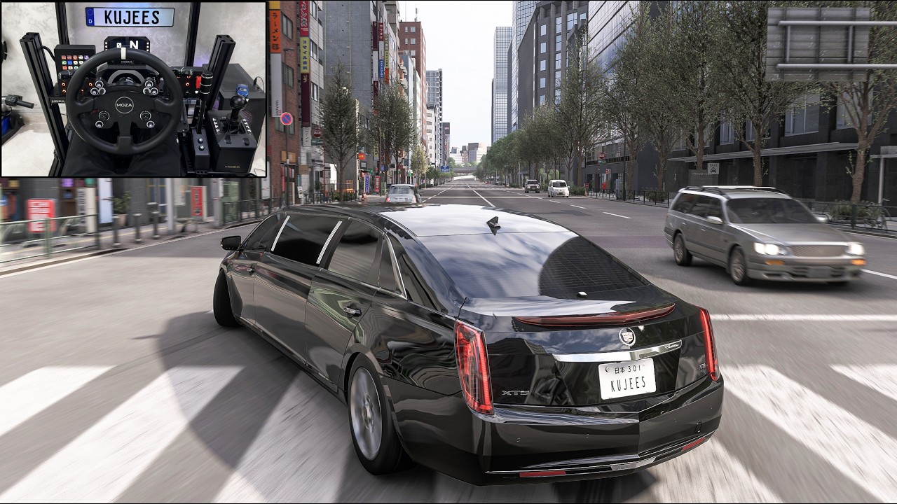 Drift Cadillac XTS limousine - Forza Horizon 6 | Steering Wheel Gameplay