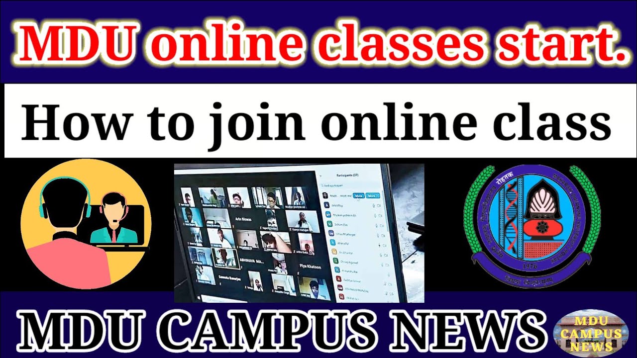 MDU online class start || how to join online class || mdu campus news