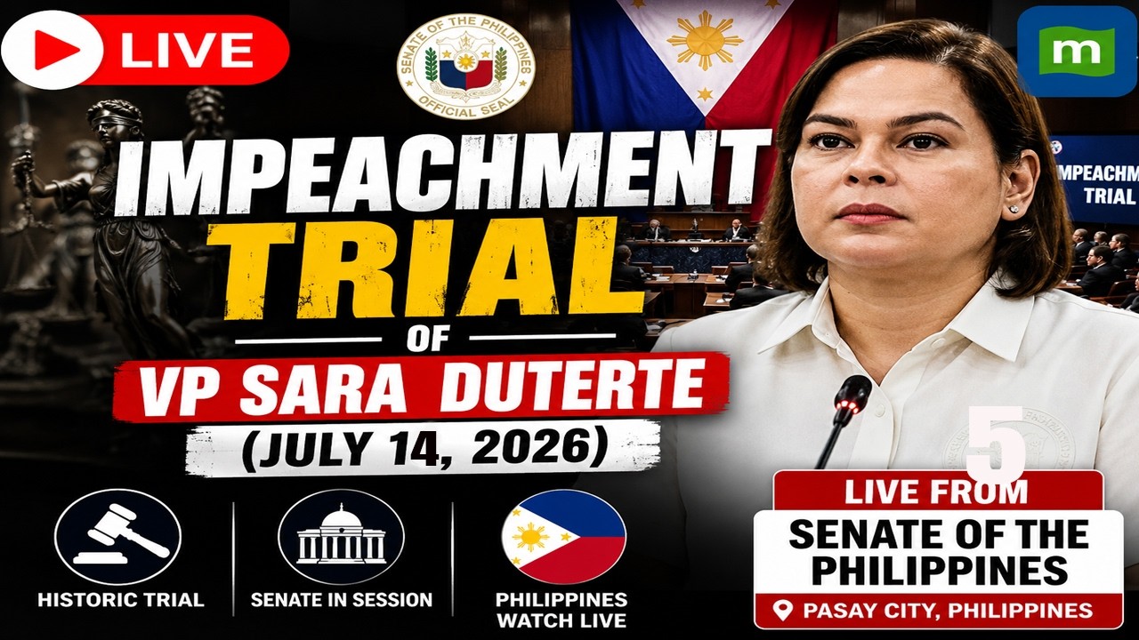 🔴Impeachment Trial of VP Sara Duterte (July 14, 2026): Day-4 Of Philippines Senate Hearing LIVE