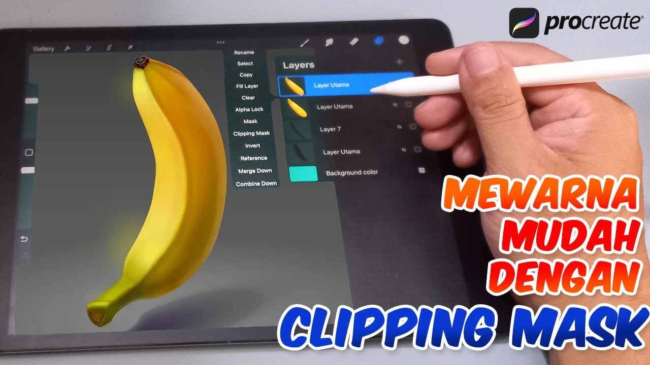 Mewarna cepat di Procreate dengan Clipping Mask Panduan dasar Procreate